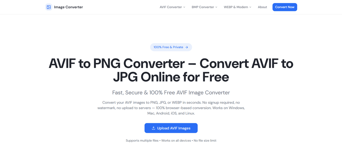 AVIFtoPNG.in free online image converter website developed by ChaiCodeStudio